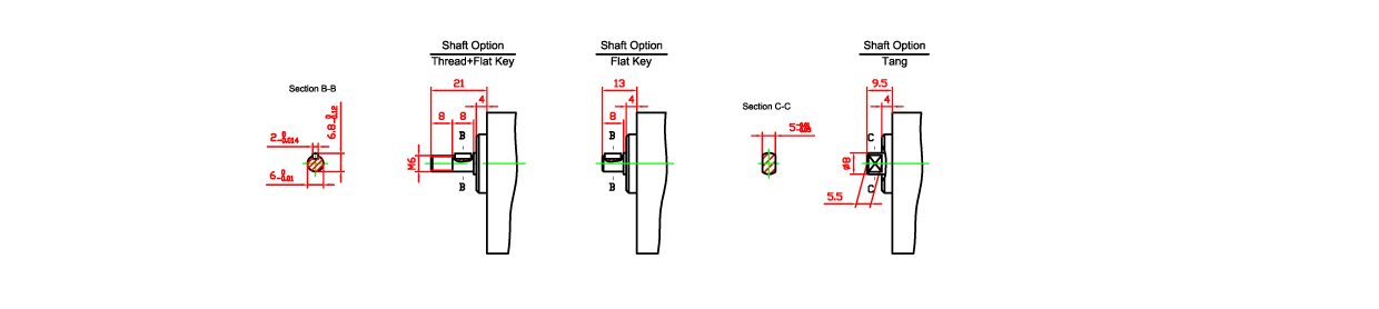 Bidirectional Series Gear Pump shaft option